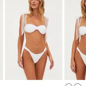 NWT Beach Riot Joan White Bikini Bottoms